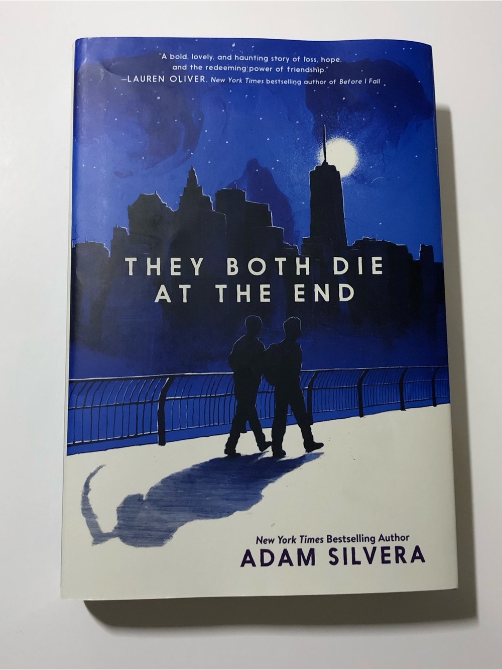 They Both Die at the End by Adam Silvera- Blue Cover Art Print Book